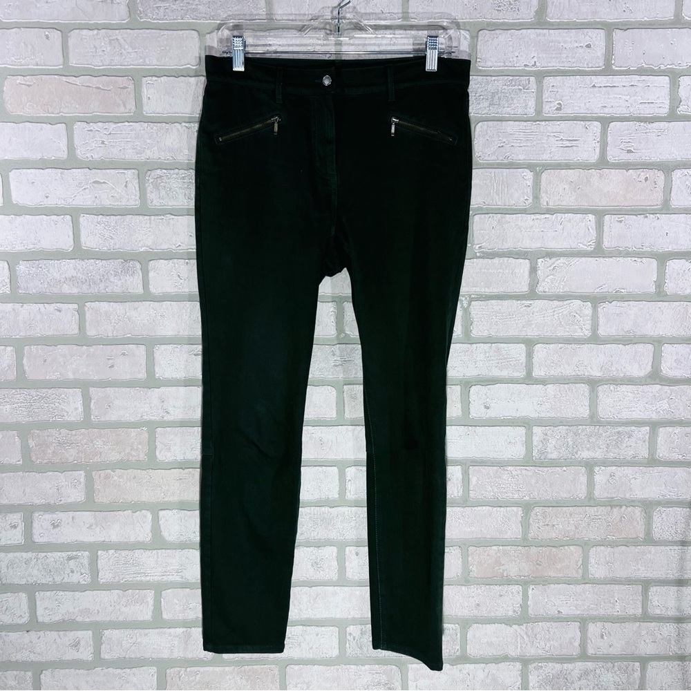 J. McLaughlin Baxter Zip Ankle Dark Green Skinny Jeans Size 6 - Picture 3 of 10